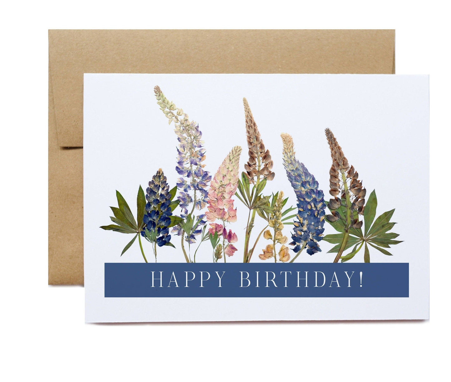 Wild Lupins Birthday Greeting Card