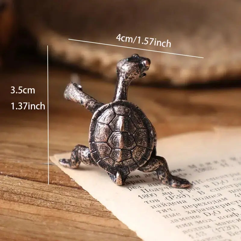 Kung Fu Turtle Incense Holder Bronze/Copper Unique Piece: Bronze