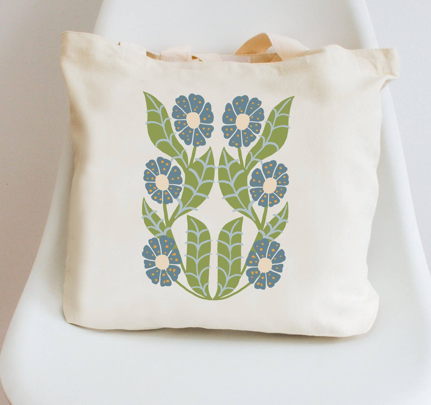 Boho Flower Tote Bag Canvas Floral Beach Bags