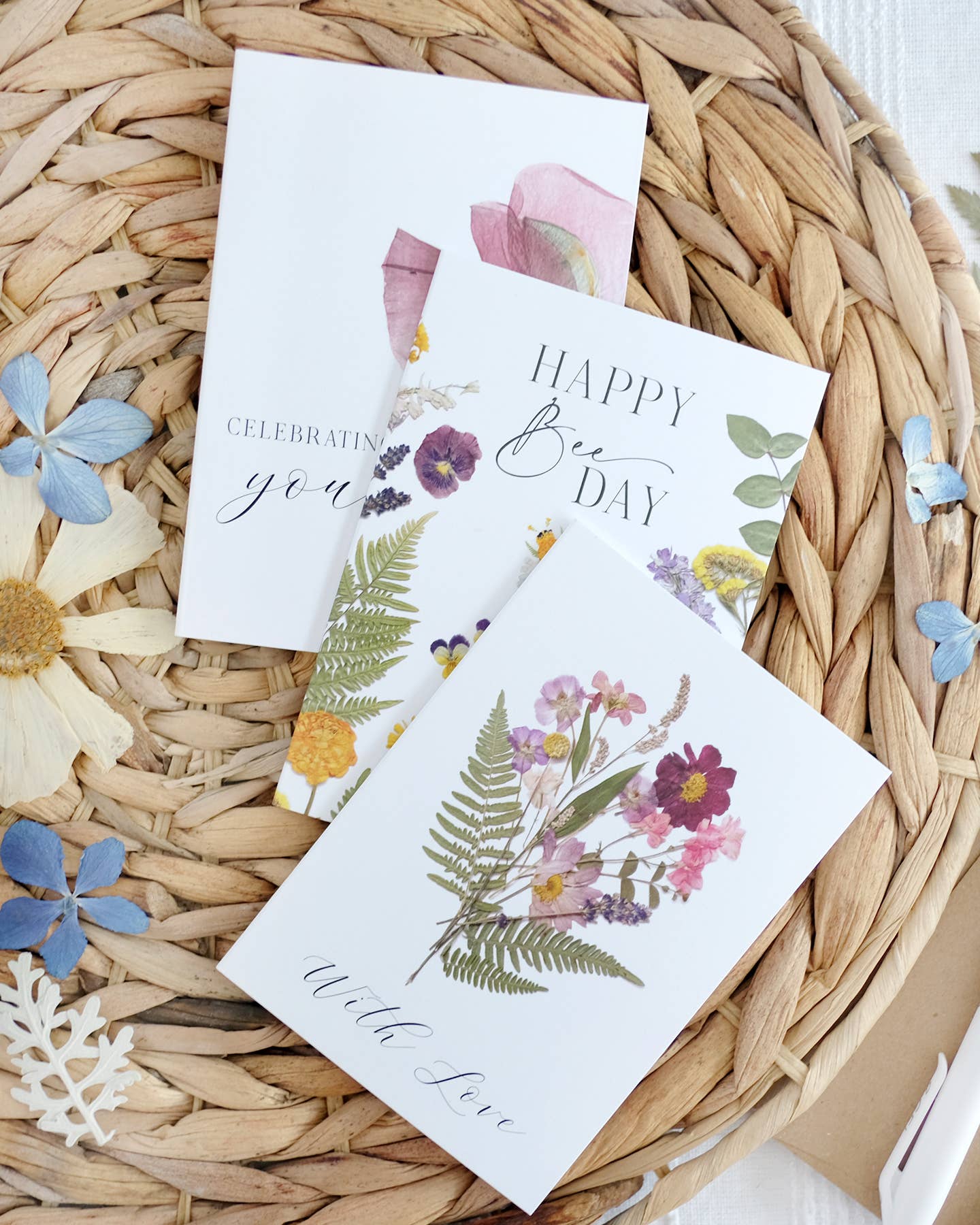 Floral Daze Pressed Flower Notecard Set