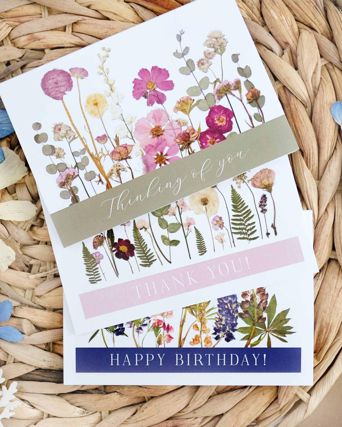 Floral Daze Pressed Flower Notecard Set