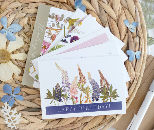 Floral Daze Pressed Flower Notecard Set