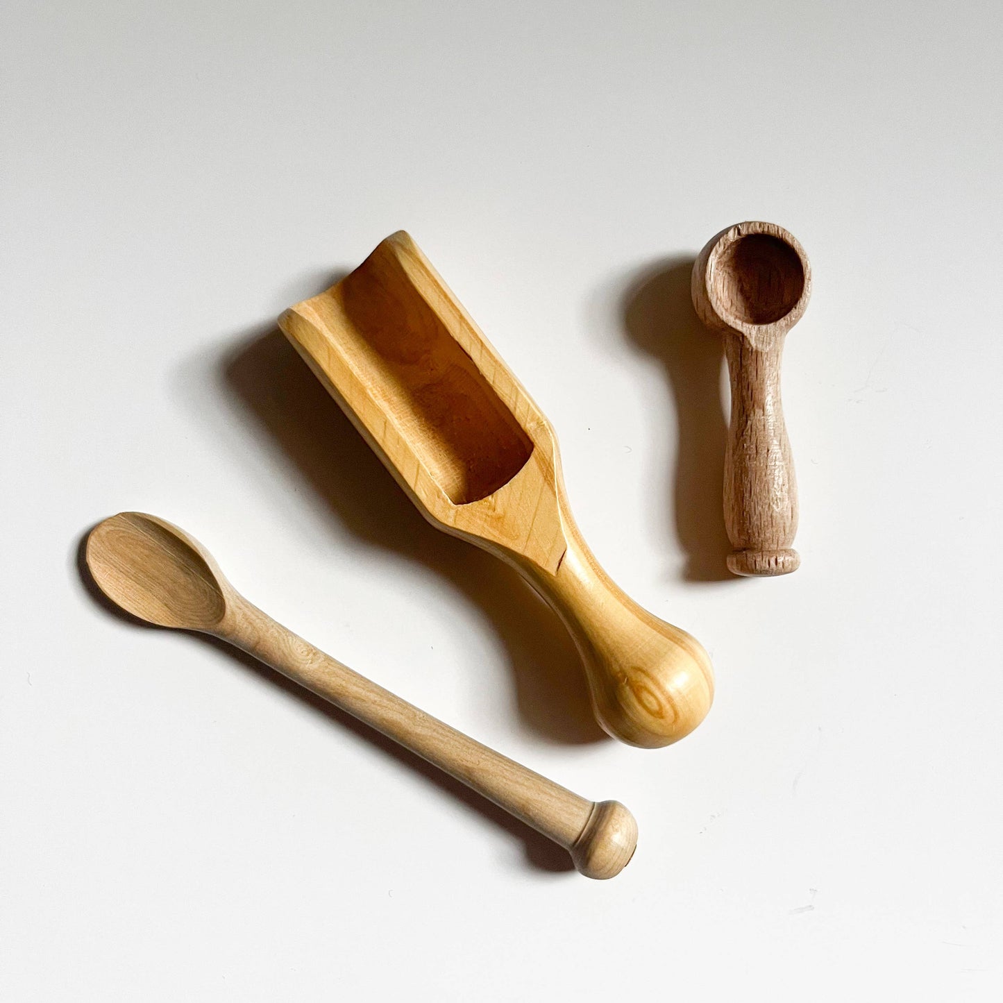 Set of 3 petite wooden measuring spoons