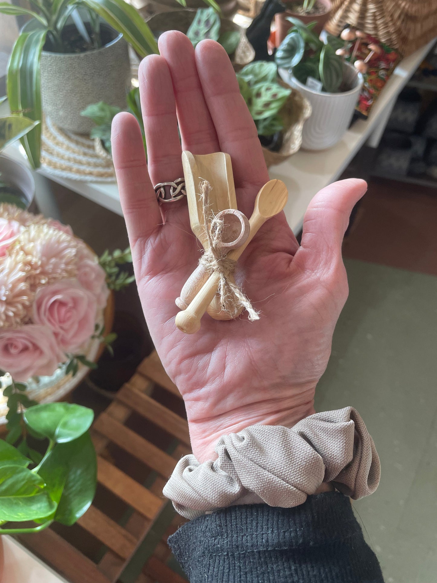Set of 3 petite wooden measuring spoons