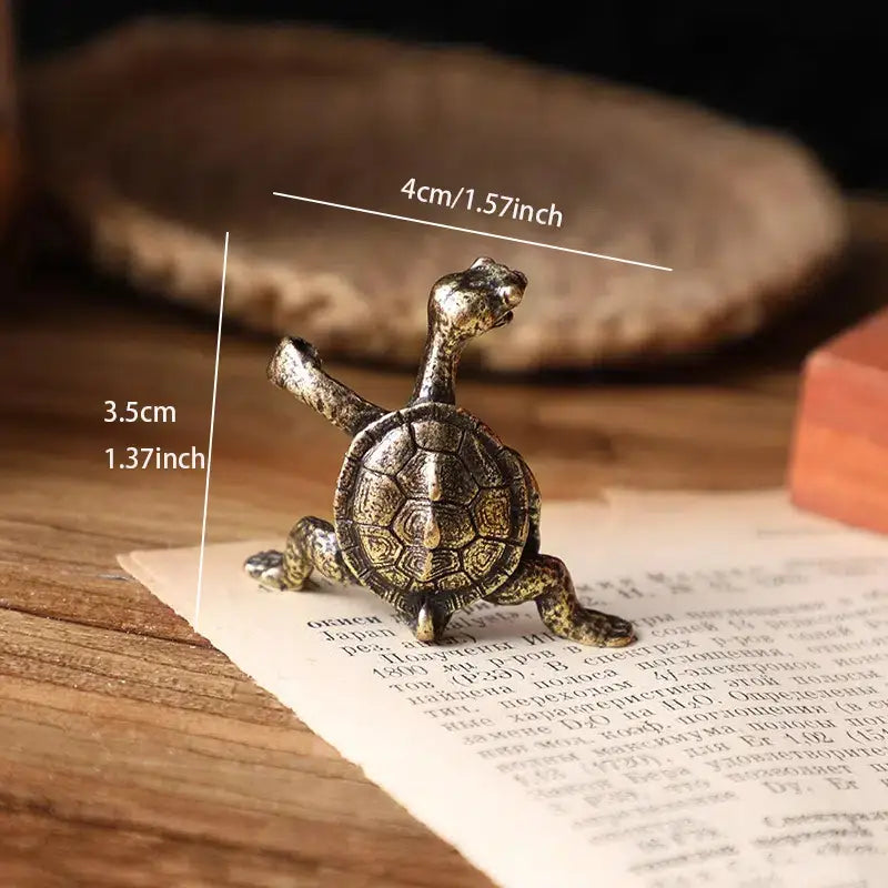 Kung Fu Turtle Incense Holder Bronze/Copper Unique Piece: Bronze
