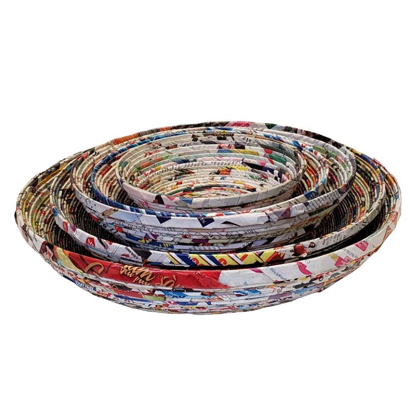 Paper Bowl - Set of 5 - Recycled Paper